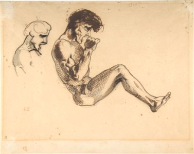 Studies of a Damned Man, for "Dante et Virgile aux Enfers" (Musée du Louvre, Paris) MET DP805834