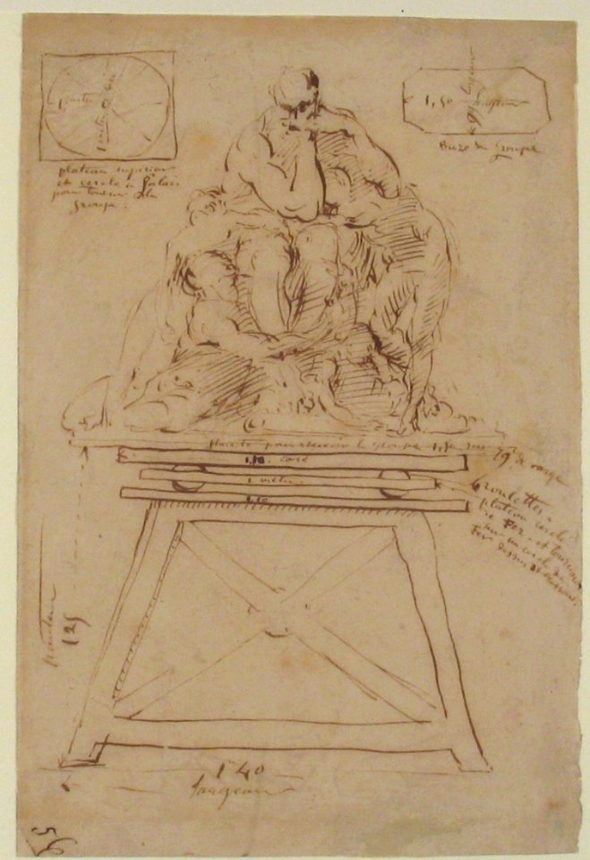Study for the modeling stand of the Ugolino group MET 1975.98.1