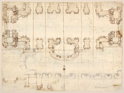Studies for the Nave and Narthex of San Giovanni in Laterano, Rome (recto and verso) MET DP832008