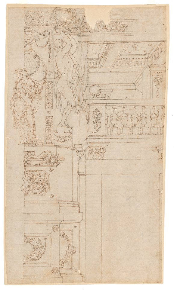 Studies for the trompe-l’oeil decorations of Palazzo Ducale (Palazzo Pitti), Florence MET DP870422