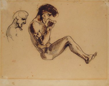 Studies of a Damned Man, for "Dante et Virgile aux Enfers" (Musée du Louvre, Paris) MET 61.23