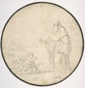 St. Augustine and the Child on the Seashore MET DP811183