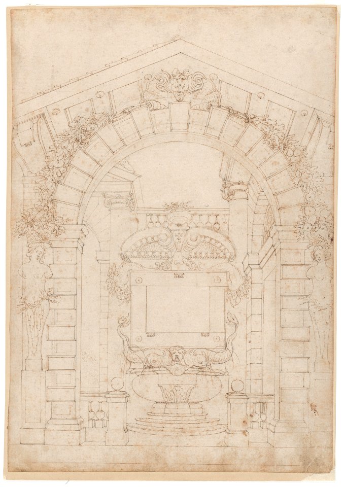Studies for the trompe-l’oeil decorations of Palazzo Ducale (Palazzo Pitti), Florence MET DP870431