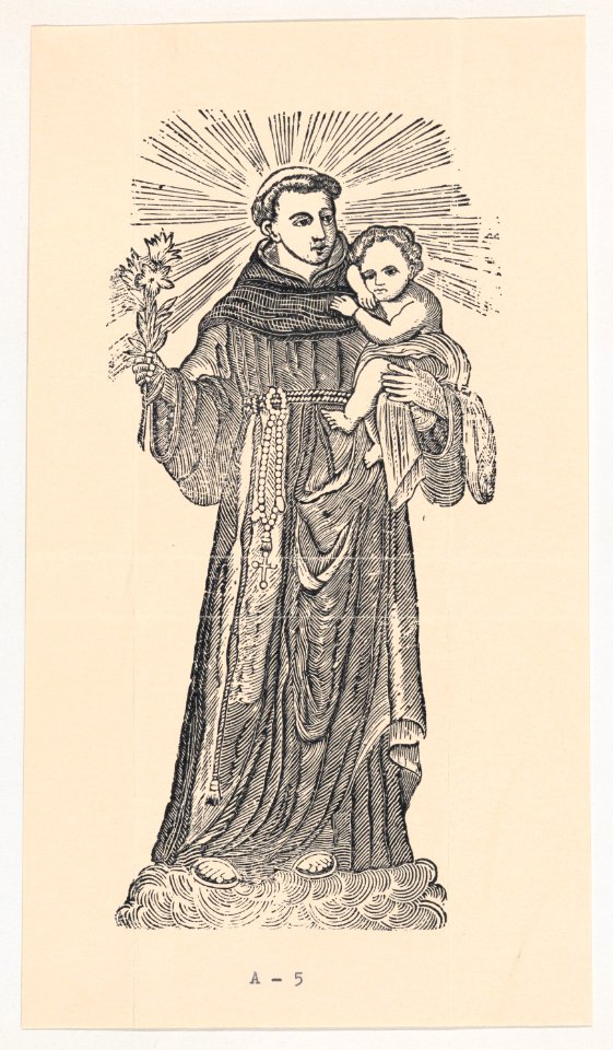 St Anthony of Padua holding the Christ child MET DP869588