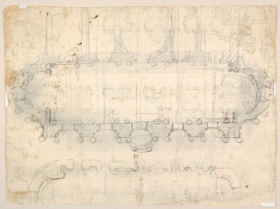 Studies for the Nave and Narthex of San Giovanni in Laterano, Rome (recto and verso) MET DP832009