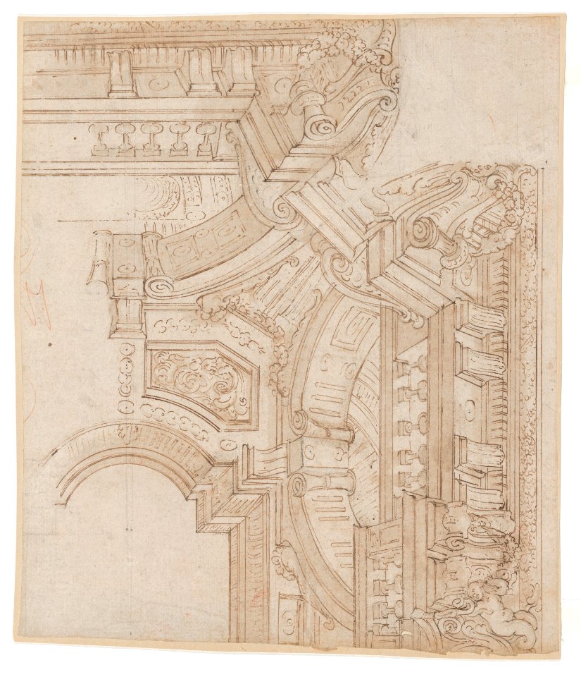 Studies for the trompe-l’oeil decorations of Palazzo Ducale (Palazzo Pitti), Florence MET DP870427
