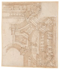 Studies for the trompe-l’oeil decorations of Palazzo Ducale (Palazzo Pitti), Florence MET DP870427