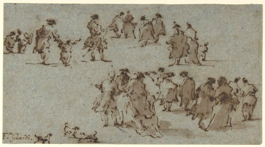 Studies for Groups of Walking Dressed Figures MET DP810103