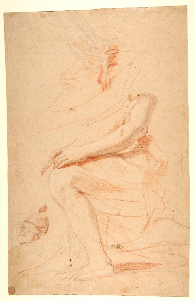 Studies for the Archangel Gabriel (recto and verso) MET DP811917