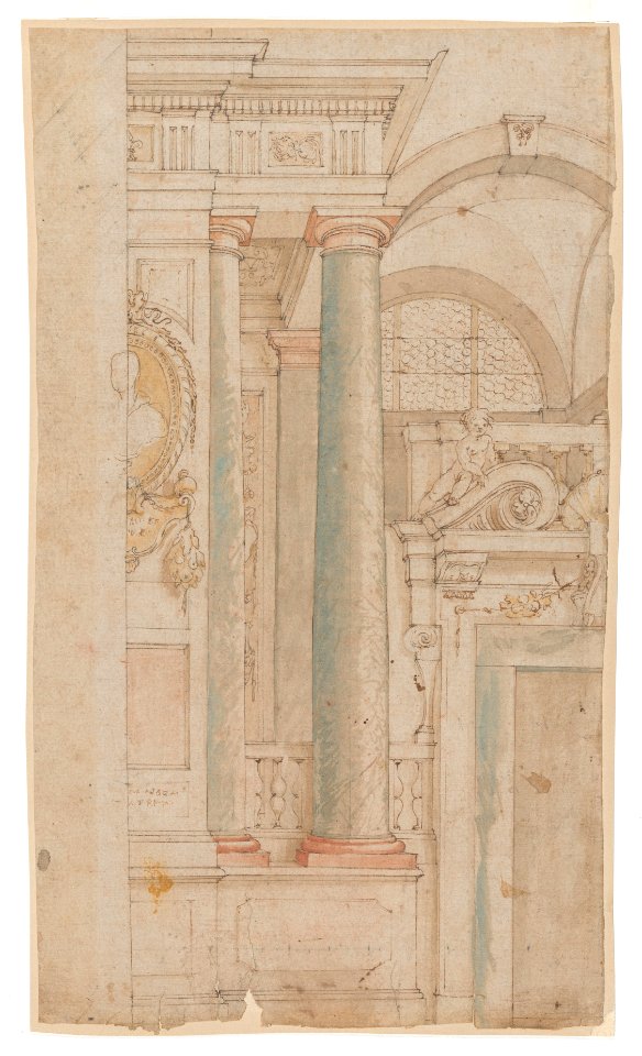 Studies for the trompe-l’oeil decorations of Palazzo Ducale (Palazzo Pitti), Florence MET DP870430