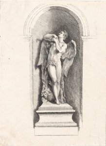 Standing male angel looking up and holding a flute; after Fontaine des Quatre-Saisons (Paris) MET DP876440