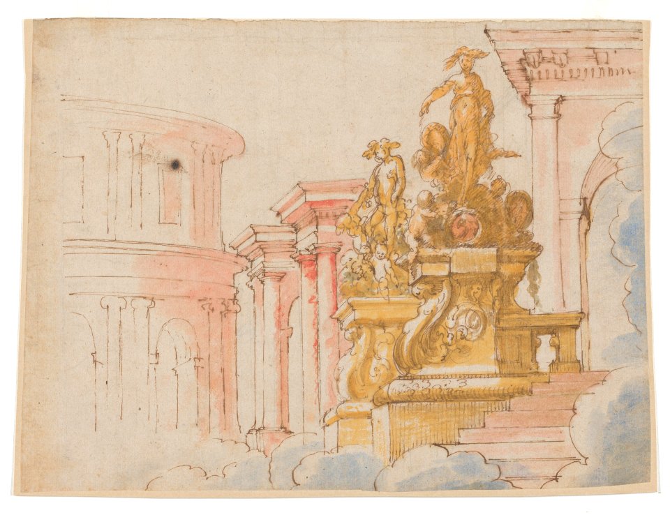 Studies for the trompe-l’oeil decorations of Palazzo Ducale (Palazzo Pitti), Florence MET DP870425