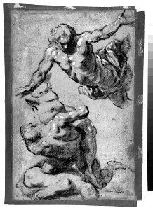 Studies for Four Figures (recto); Composition Sketches for Groupings of Figures on Clouds (verso) MET 021.1r2 54J