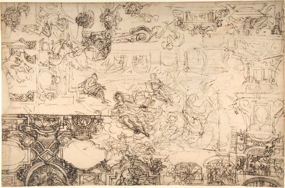 Studies for a Ceiling (recto and verso) MET DP810302