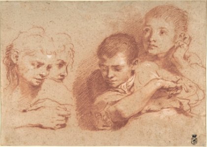 Studies of a Boy and a Girl (recto) Studies of Legs (verso) MET DP808293