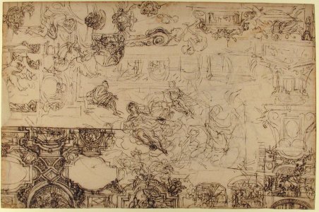 Studies for a Ceiling (recto and verso) MET 1995.254recto
