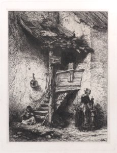 Stairs and Woman Churning Met DP886943