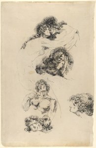 Studies of Lovers Embracing (recto) and A Suppliant Figure (verso) MET DP830342