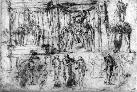 Studies for an Altarpiece with the Virgin Enthroned, Attended by Four Saints (recto); Various Figure Studies, Some Possibly for a Deposition of Christ (verso) MET 004.4r2 54G