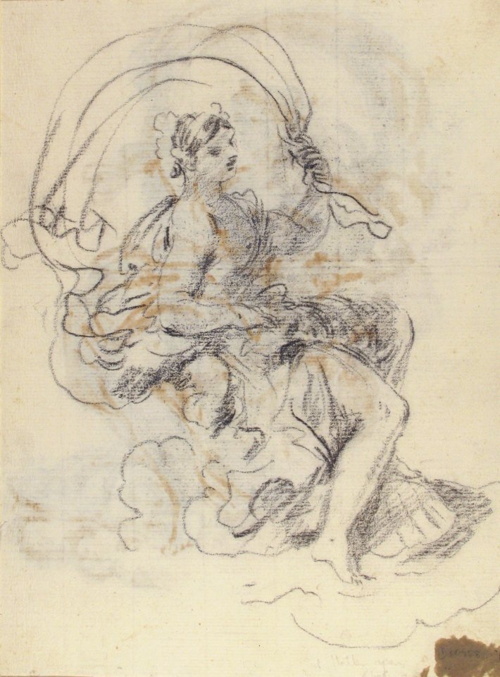 Studies of a Reclined Woman on a Seashell, for the Triumph of Galatea (recto and verso) MET 68.172.1 VERSO