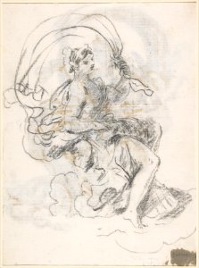 Studies of a Reclined Woman on a Seashell, for the Triumph of Galatea (recto and verso) MET DP810431