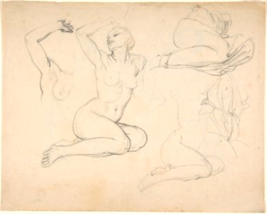 Studies of a Sitting Woman; verso- Studies of Men MET DP803684