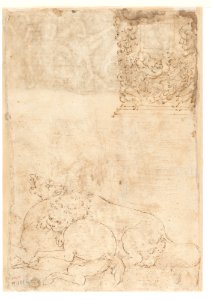 Studies after the Antique- The Fall of Phaëthon, Horses, Reclining Women with Children (recto); Studies after the Antique- An Altar or Urn, Lion Attacking a Horse (verso) MET DP161882