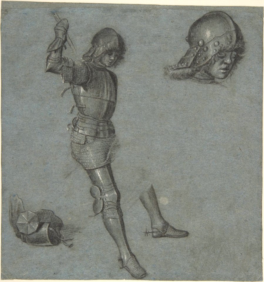 Studies of a Seated Youth in Armor MET DP808276
