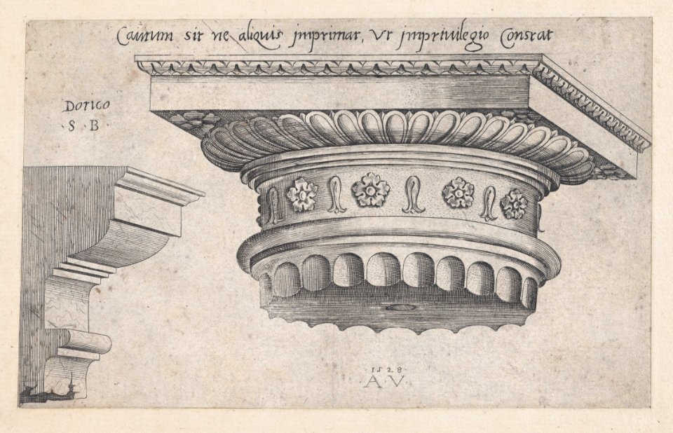 Speculum Romanae Magnificentiae- Doric capital MET DP870162
