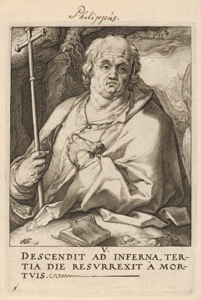 St. Philip, from Christ, the Apostles and St. Paul with the Creed, Hendrik Goltzius, circa 1589
