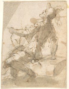 Startled Figure of a Soldier Seated on a Block MET DP800416