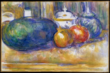 Still-Life with a Watermelon and Pomegranates MET DT4962