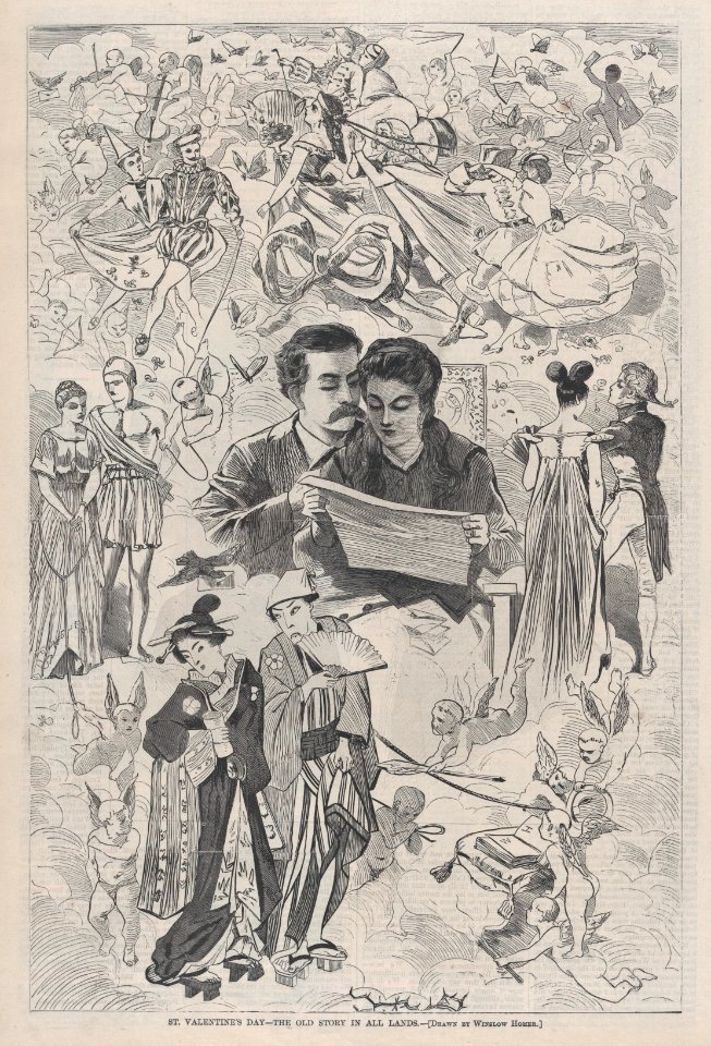 St. Valentine's Day – The Old Story in All Lands – Drawn by Winslow Homer (Harper's Weekly, Vol. XII) MET DP875295