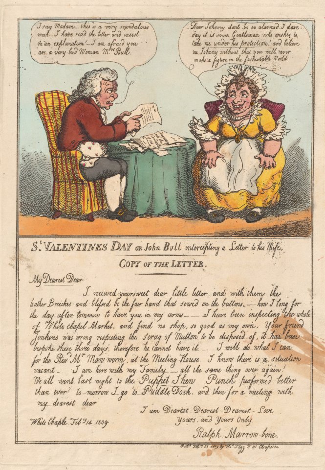 St. Valentine's Day or John Bull intercepting a Letter to his Wife - MET DP880612