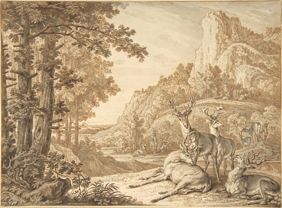 Stags in a Landscape MET DP803981