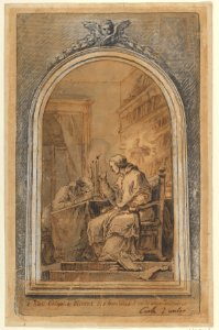 St. Gregory Dictating His Homilies to a Secretary MET DP836555