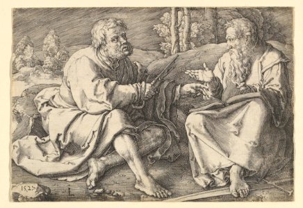 Sts. Peter and Paul Seated in a Landscape MET DP818946