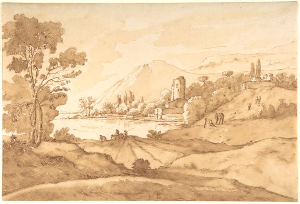 Southern Imaginary Landscape with Mountains and a Lake MET DP800155