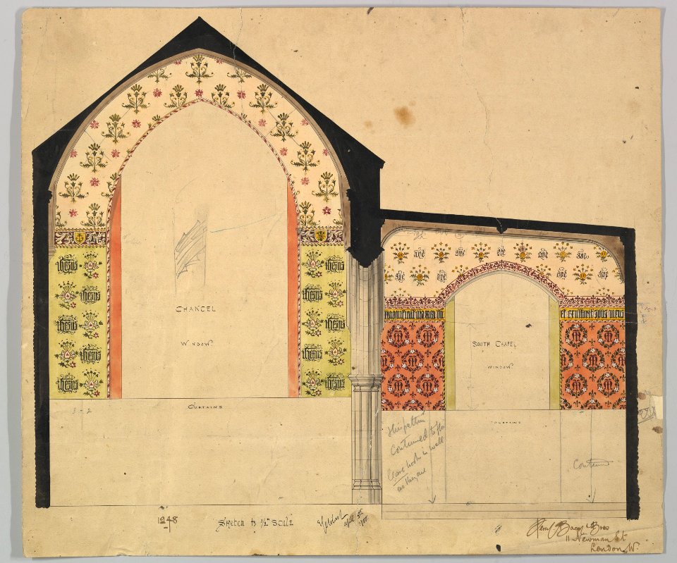 Southern Elevation of a church MET DP820967