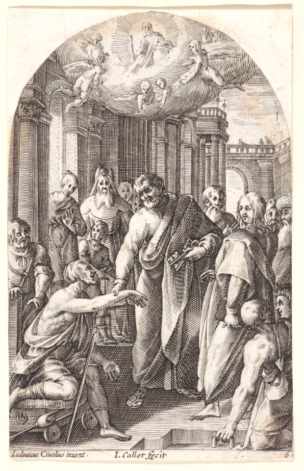 St. Peter and St. John Healing the Lame at the Gates of the Temple Met DP888077