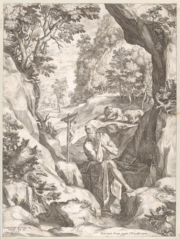 St Jerome Penitent in the Wilderness MET DP874338