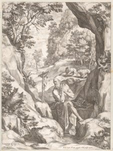 St Jerome Penitent in the Wilderness MET DP874338