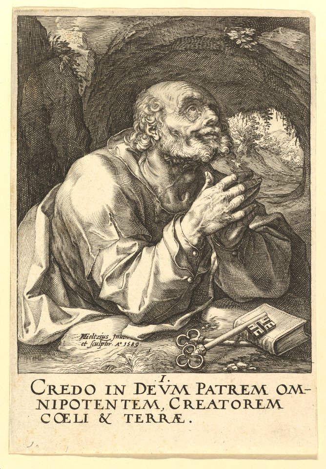 St. Peter, from Christ, the Apostles and St. Paul with the Creed MET DP821040