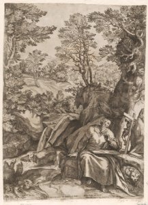 St Jerome Translating the Bible in the Wilderness MET DP874339