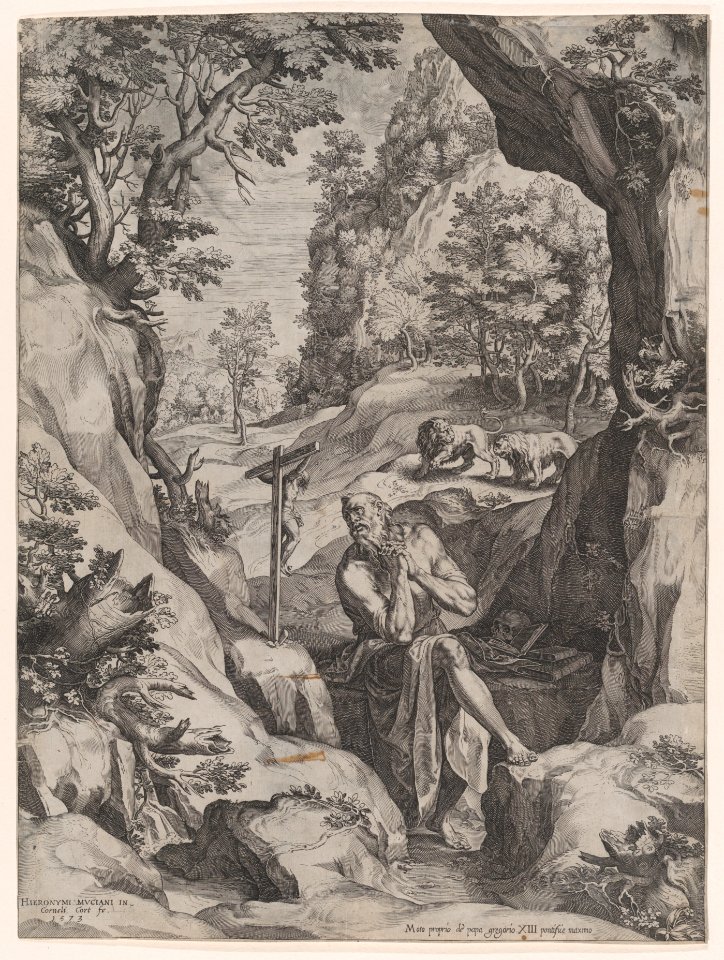 St Jerome Penitent in the Wilderness MET DP874333