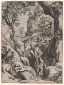 St Jerome Penitent in the Wilderness MET DP874333