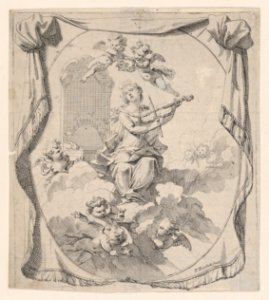 St. Cecilia on Clouds Upheld by Angels MET DP874392