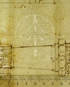 St. Peter's, cornice and architrave, profile; key, elevation; triglyph and guttae, elevation and section (recto) blank (verso) MET sf49 92 03-watermark