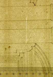 St. Peter's, drum, interior, elevation (recto) St. Peter's, drum, pedestal, section (verso) MET sf49 92 17-watermark