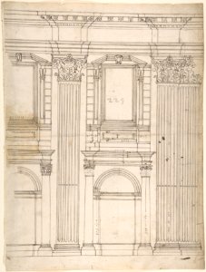 St. Peter's, apse, partial elevation (recto) blank (verso) MET DP810531